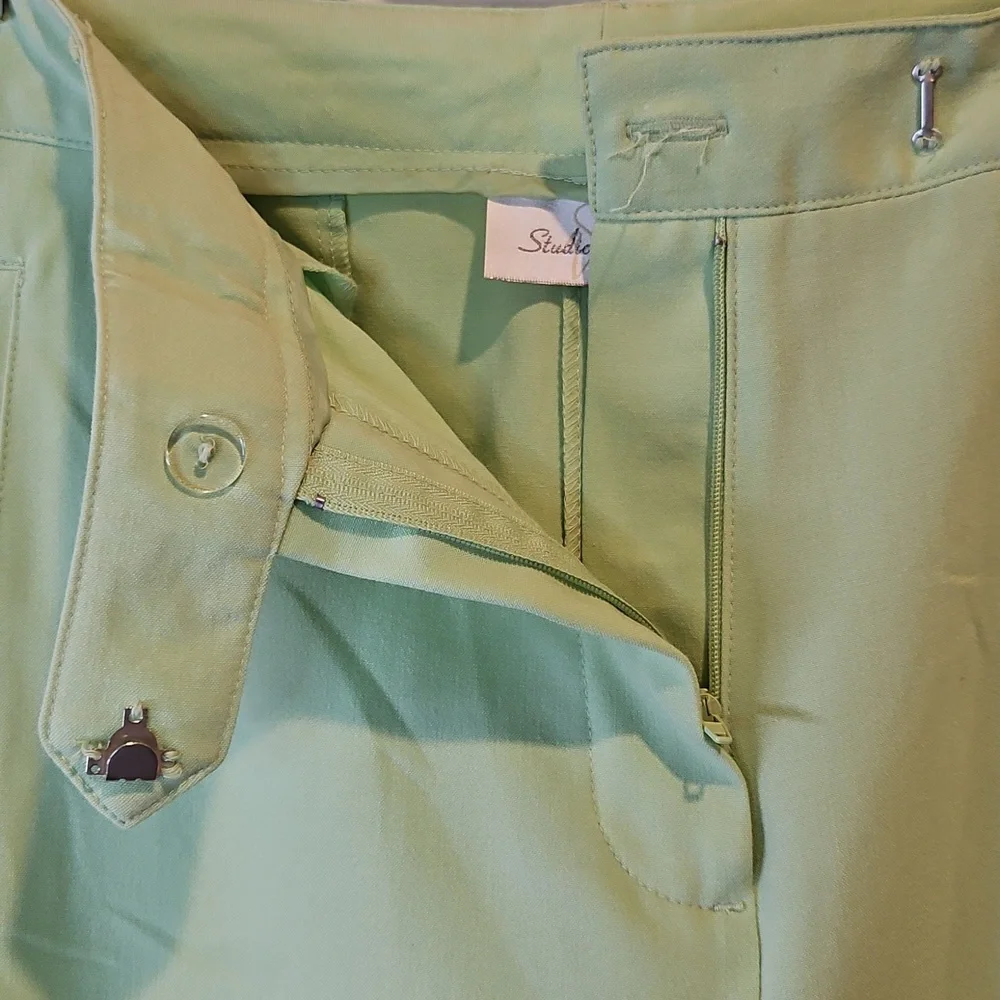 Vintage Studio Works Mint Green Dress Pants 14 Petite New - Picture 5 of 10